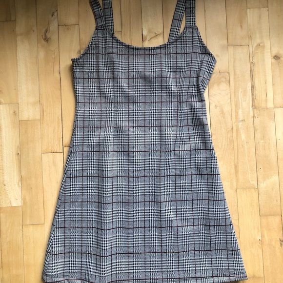 Forever21 gray, black and white flannel dress - Picture 1 of 3